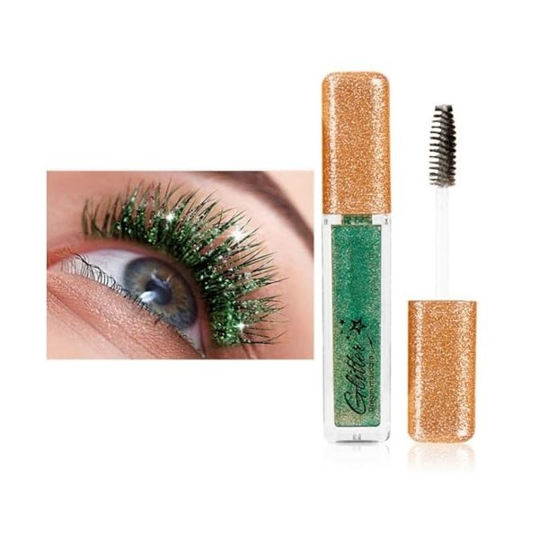 Autmor Lash Diamond Glitter Mascara – Mascara brillant avec paillettes diamant et reflets nacrés colorés pour des cils époust...