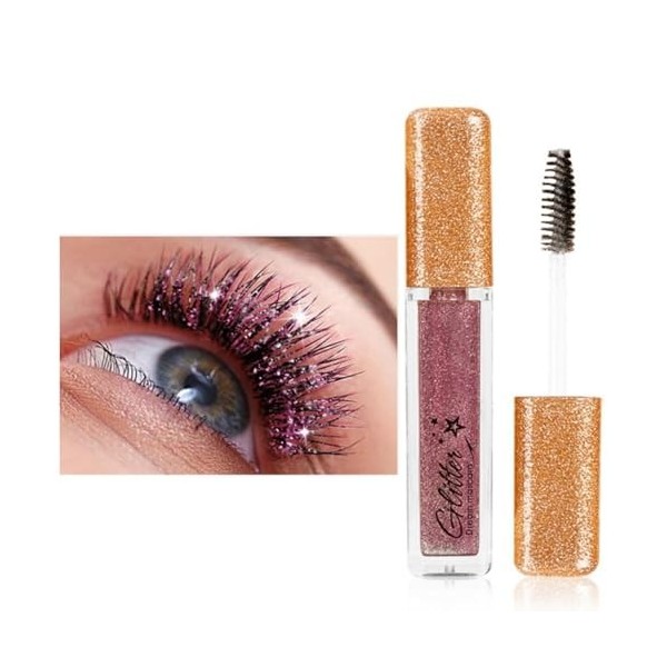 Autmor Lash Diamond Glitter Mascara – Mascara brillant avec paillettes diamant et reflets nacrés colorés pour des cils époust...