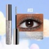 Lilbitty Mascara à paillettes argent, mascara à paupières waterproof avec formule hautement pigmentée, longue tenue et ne cou