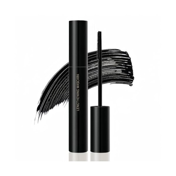 Mascara Waterproof Noir à Brosse Peigne, Sépare les Cils pour une Définition, Volume, Longue Tenue, Anti-Bavure, Sans Paquets