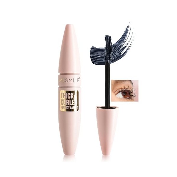 Mascara imperméable pour volume et longueur, 2 mascaras marron bordeaux pour cils longs, mascara à fibres de longue durée, sa...