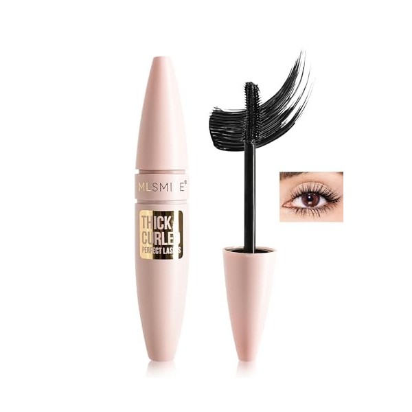 Mascara imperméable pour volume et longueur, 2 mascaras marron bordeaux pour cils longs, mascara à fibres de longue durée, sa...