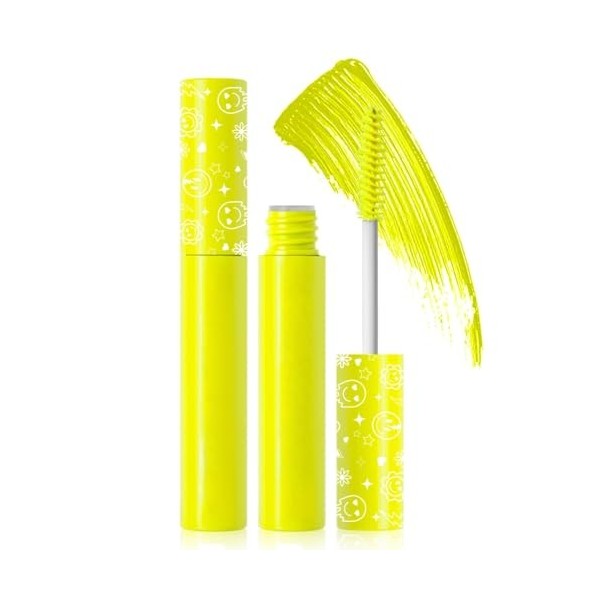6 Couleurs Mascara Fluorescent, Mascara Lumineuse pour Soirées Mariages Scène, Halloween Noël, Haute Pigmentation Applicable 