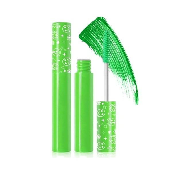 6 Couleurs Mascara Fluorescent, Mascara Lumineuse pour Soirées Mariages Scène, Halloween Noël, Haute Pigmentation Applicable 