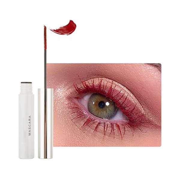 Mascara ultra fin imperméable rouge 5D pour cils longs, pour volume et définition, résistant aux taches et non agglomérant, a...