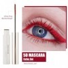 Mascara ultra fin imperméable rouge 5D pour cils longs, pour volume et définition, résistant aux taches et non agglomérant, a...