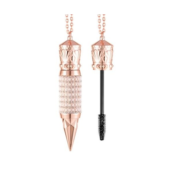 4D Silk Fiber Lash Mascara, Eye Makeup Sparkling Pearl Diamond Mascara, Thicker and Longer, Voluminous Eyelashes, Natural Wat