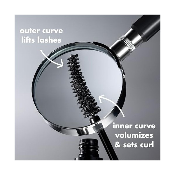 e.l.f. Incredi-Curl Mascara volumisant longue tenue pour cils ultra soulevés et incurvés formule anti-bavures, produit végéta...