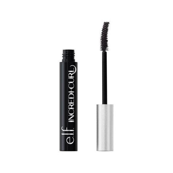 e.l.f. Incredi-Curl Mascara volumisant longue tenue pour cils ultra soulevés et incurvés formule anti-bavures, produit végéta...