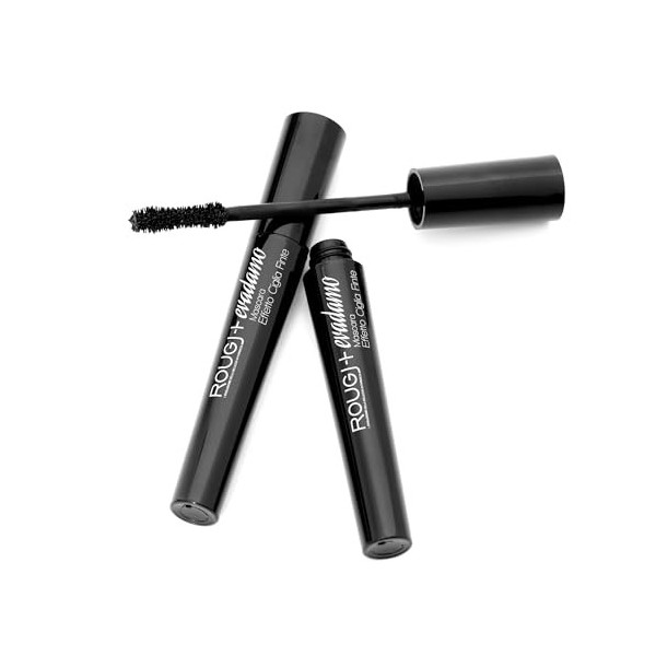 Mascara Evadamo Rougj Noir - Lot de 2 Mascara Allongeants à Effet Faux Cils, Volume et Longueur Extrême, Formule Crémeuse Ult...