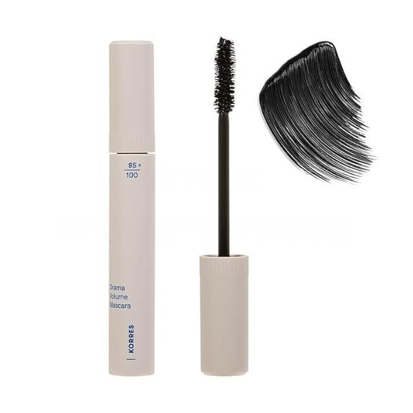 KORRES Drama Volume Mascara Black 01 - Mascara volume avec minéraux volcaniques, complexe vitaminé et peptidique - Finition s