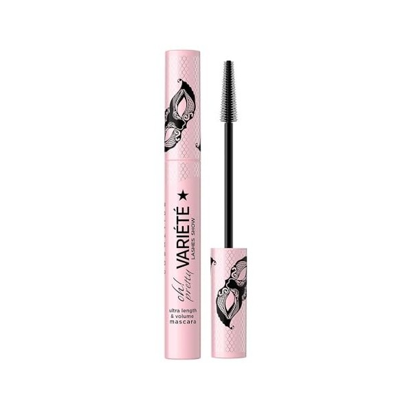 Eveline Cosmetics Variété Mascara Volumisant et Allongeant - Booster de Cils Instantané, Résistant aux Bavures, Noir Intense,