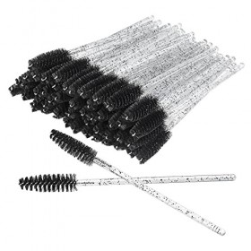 Lot de 50 brosses à cils jetables Mascara Baguettes magiques Applicateur de sourcils Cosmétique Kit doutils de maquillage N