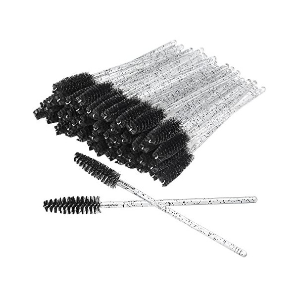 Lot de 50 brosses à cils jetables Mascara Baguettes magiques Applicateur de sourcils Cosmétique Kit doutils de maquillage N