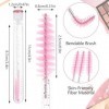 Tubes de Mascara Jetables, 10 Pièces Brosse à Cils en Diamant Pailleté Cercle de Cils avec Tube Brosse à Cils de Mmascara Out