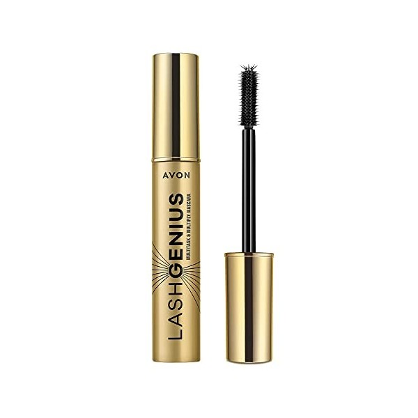 Avon LASH GENIUS Mascara pour cils parfait avec brosse de contrôle intelligente, volume et longueur, lift, intensité, définit