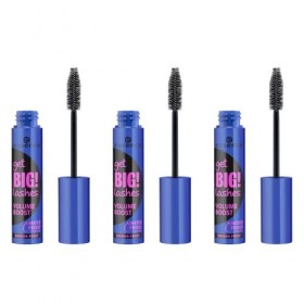 essence get Big ! Lashes Volume Boost Lot de 3 mascaras imperméables, durables, volumisants, végétaliens, imperméables, sans ...