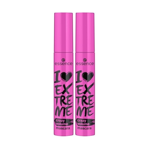 Essence - Mascara I Love Extreme Volume Crazy Lot de 2 