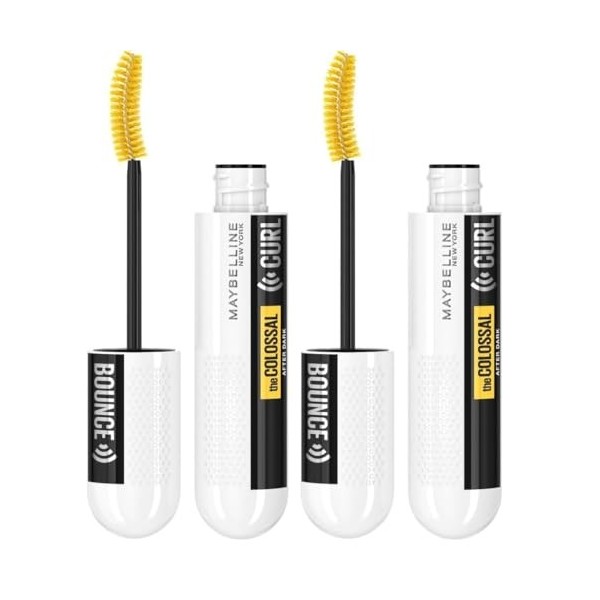 Maybelline New York - Mascara Volume & Courbe - Colossal Curl Bounce - Teinte : After Dark/Noir Intense - 10 ml Lot de 2 Mas...