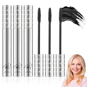 3 Pièces Mascara Metallique Mascara Brosse Metal Pour Femmes Âgées Résistant À Leau Séchage Rapide Longue Tenue Donne Un Asp