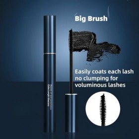 Mascara Noir Waterproof, Longue Tenue, Épaississant, Volume & Longueur, Anti-Bavure, Sans Paquets, Recourbant, Naturel 1 Piè