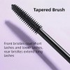 Mascara Noir Waterproof à Brosse Effilée, Longue Tenue, Volumateur, Anti-Bavure, Sans Paquets, Naturel, Cadeau 1 Pièce 