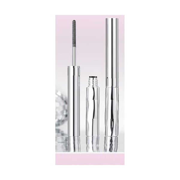 Daleweo Lot de 2 Mascara Noir Longue Tenue, Mascaras Volumateur Courbure, Brosse Filetée Précision, Anti Bavure, Base de Maqu