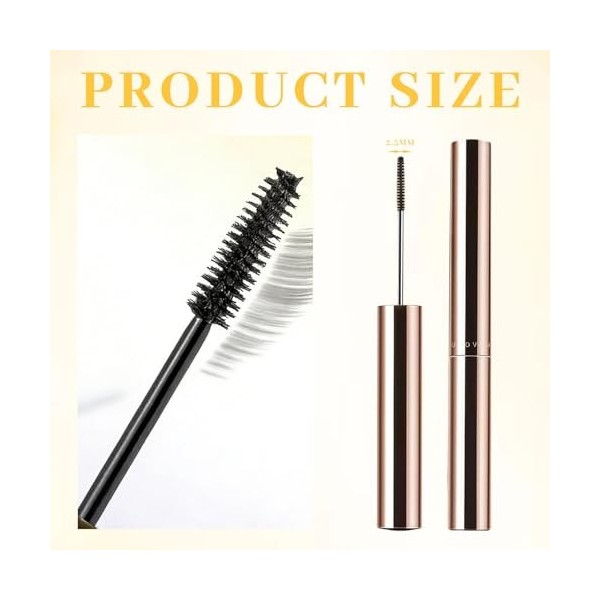 LuminaVerde Mascara, Mascara Résistante à leau & Séchage Rapide, Longueur Extra-Fine pour Cils Courts Fins Femmes Seniors No