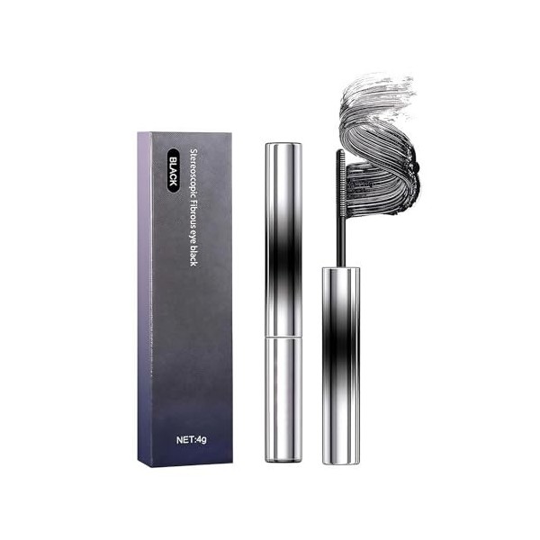 LuminaVerde Mascara, Mascara Fer pour Cils 3D Bouclant Imperméable & Longue Tenue pour des Cils Défini et Volumineux Noir