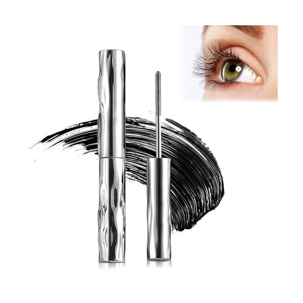 LuminaVerde Mascara, Brosse Métallique Mascara Imperméable & Longue Durée Pour Cils Bien Définis Effet Recourbant 3D