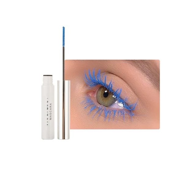 Mascara ultra fin et imperméable pour cils longs - Pinceau fin imperméable - Pour cils verts - Longue durée - Avec fibre de s...
