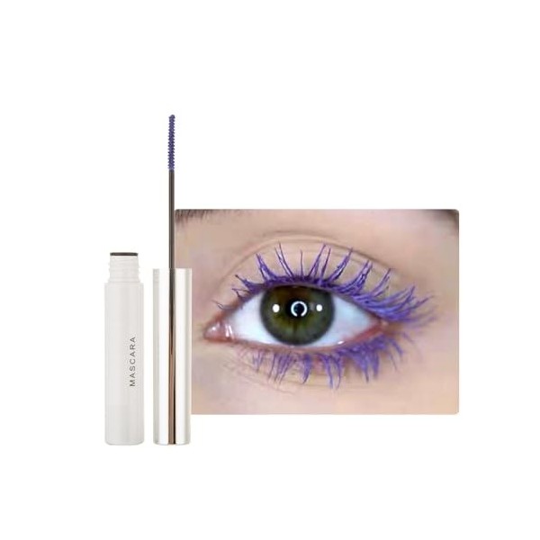 Mascara ultra fin et imperméable pour cils longs - Pinceau fin imperméable - Pour cils verts - Longue durée - Avec fibre de s...