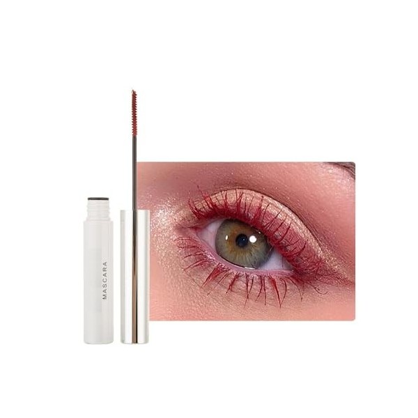 Mascara ultra fin et imperméable pour cils longs - Pinceau fin imperméable - Pour cils verts - Longue durée - Avec fibre de s...
