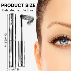 PHYNDR 1 PCS Mascara métallique 2026,3D Curling Eyelash Iron,Tubing,Avec brosse en métal,Mas-cara,Pour volume,Imperméable - N