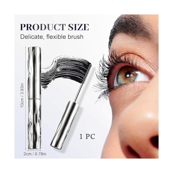 LuminaVerde Mascara, brosse métallique volume cils plus longs anti-bavure sans miette sans agglomération mascara pour femmes
