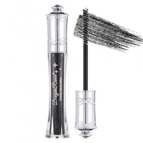 Prreal Mascara Noir à Paillettes Étanches, Mascara Étincelant Diamant pour les Cils, Mascaras Volumisants et Recourbant Durab