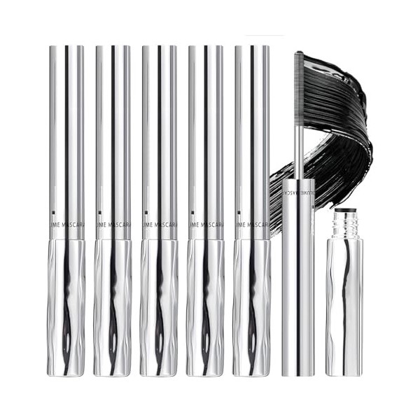5 Pcs Wimpern Mascara Waterproof Noir Mascara Noir Volume Et Longueur Résistant à Leau Aux Bavures Longue Tenue Effet Recour