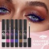MKNZOME Mascara Coloré, 6 Couleurs Bleu Violet Rose Mascara Imperméable Volumateur & Allongeant, Maquillage des Yeux Anti-Tâc...