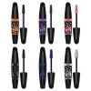 MKNZOME Mascara Coloré, 6 Couleurs Bleu Violet Rose Mascara Imperméable Volumateur & Allongeant, Maquillage des Yeux Anti-Tâc...