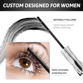 2 Pièces Metal Mascara,Noir Résistant À Leau Metal Wand Mascara,Mascaras En Métal,Volumateur Et Allongeant,Séchage Rapide,Ré