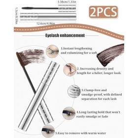 DAFNE 2 pièces Sculpted Volume Mascara,Mascara pour un volume sculpté et des cils définis. Idéal pour un regard intense et gl