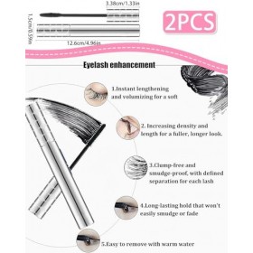 DAFNE 2 pièces Sculpted Volume Mascara,Mascara pour un volume sculpté et des cils définis. Idéal pour un regard intense et gl