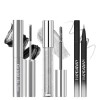 Prreal Lot de 3 mascaras et eyeliner en métal, noir, pailleté, eye-liner métallique liquide, diamant volumisant, pour les yeu