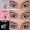 Prreal Mascara pailleté 3 couleurs, séchage rapide diamant pour les yeux, longue durée, volume et volume pour les yeux, 01+04