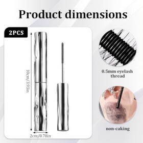 KAFZEL 2 Pièces Mascara Volume & Longueur - Mascara Noir - Convient aux Yeux Sensibles - Formule Allongeante - avec 2 recourb