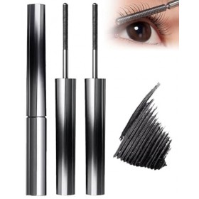 ZKUNL Lot de 2 mascaras métalliques, noirs, waterproof et démaquillants. Ce mascara métallique offre une tenue longue durée, 