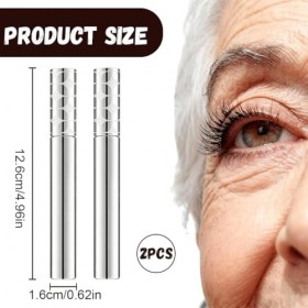 2 Pièces Mascara Waterproof pour Femmes Matures, Volume et Longueur pour Cils Clairsemés et Vieillissants, Formule Douce Aqua