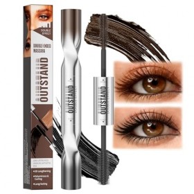 Mascara Waterproof Noir & Marron Mascara pour Femmes âgées et Yeux Sensible Volume & Extension avec Faux Lash Aspect Naturel,