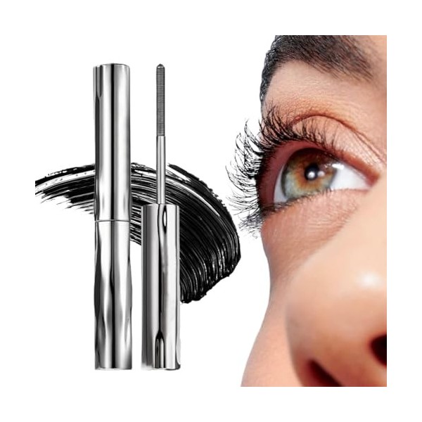 HQRKOTM Mascara en métal 3D fer à recourber cils volumateur brosse métallique noir waterproof séchage rapide sans bavures
