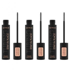 Catrice TUBING Stay In Place Volume Lot de 3 mascaras Volume N° 010 Noir Longue durée Ultra Noir Végétalien Sans particules d